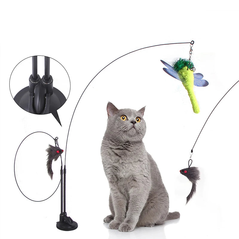 Interactive Feather Bird Toy: Fun Teaser for Playful Cats