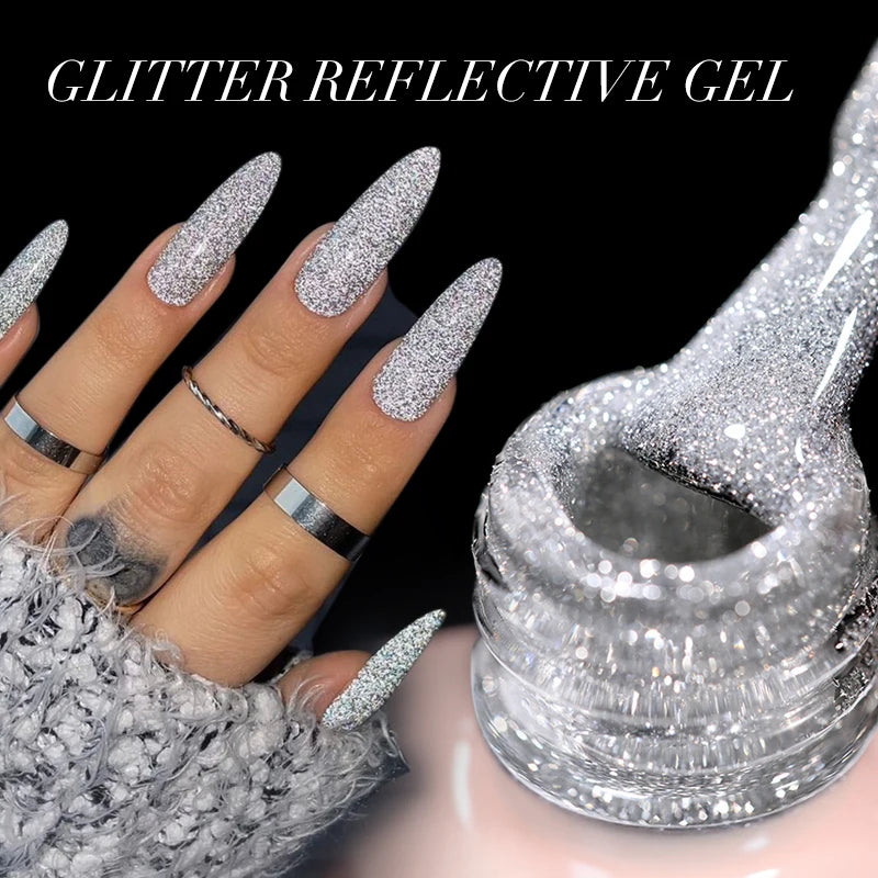 15ml Silver Reflective Nail Gel Polish