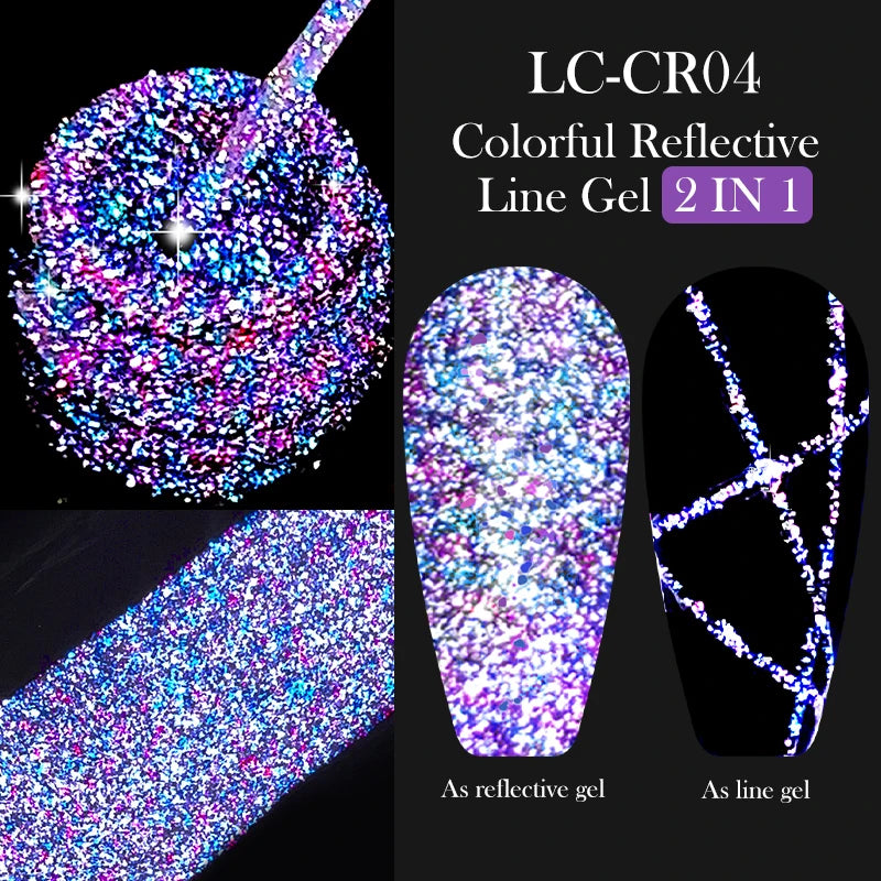 6-Piece Reflective Glitter Gel Polish Set