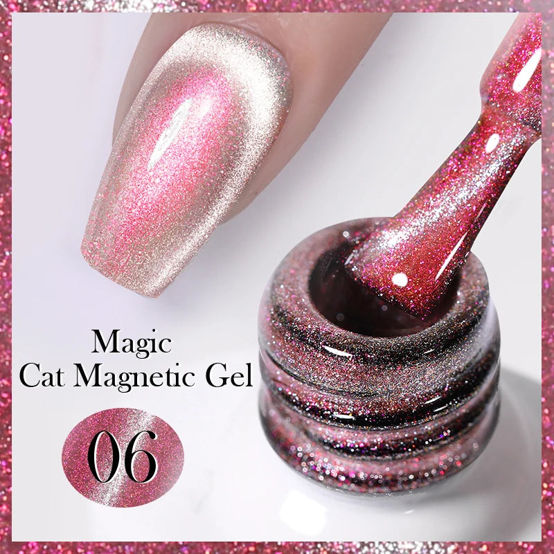 Sparkling Magnetic Cat Eye Gel Polish