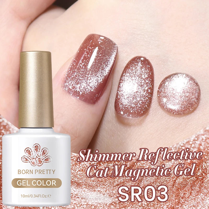 Silver Shining Reflective Cat Magnetic Gel Nail Polish
