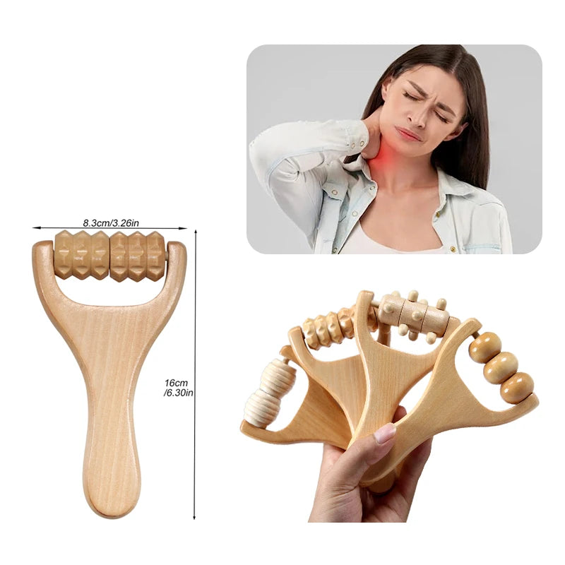 Natural Wooden Body Massage Roller