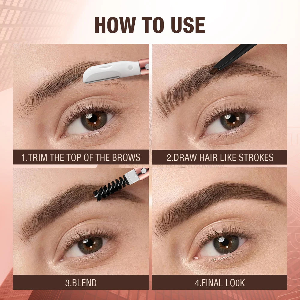 3-in-1 Waterproof Eyebrow Pencil