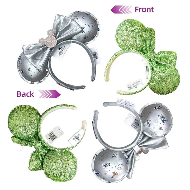 Disney 100th Anniversary Mickey Mouse Silver Ear Headband Gift
