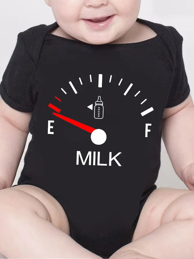 Minimalist Milk Print Baby Onesie