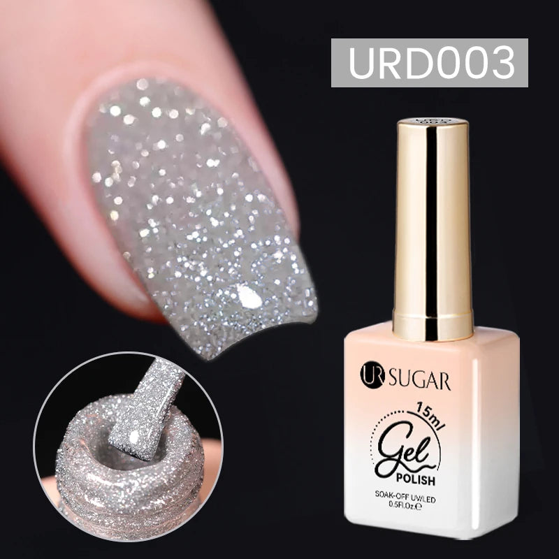 15ml Silver Reflective Nail Gel Polish