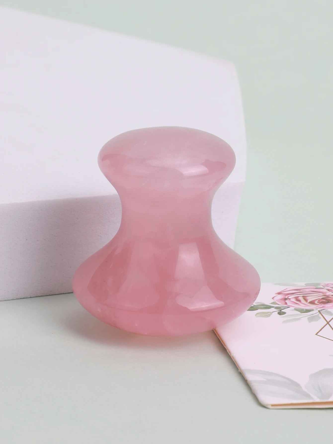 Rose Quartz Mushroom Face Massager