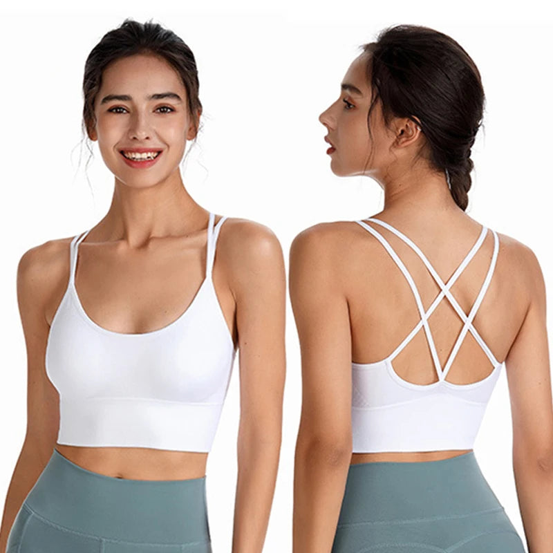 Padded Cross Back Sports Bra