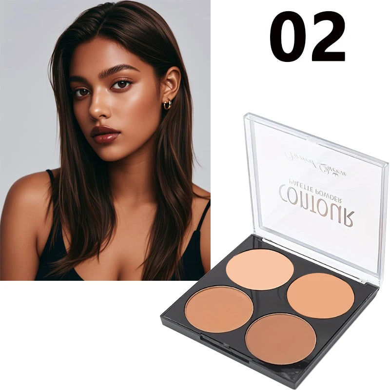 4-Color Highlighter & Contour Palette