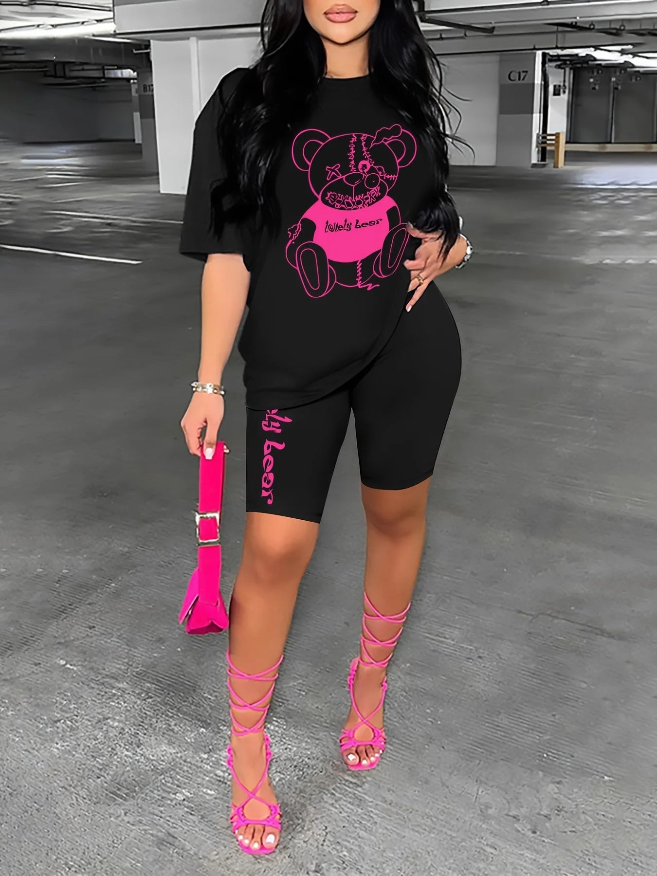 Casual Summer Plus Size Two Piece Suit