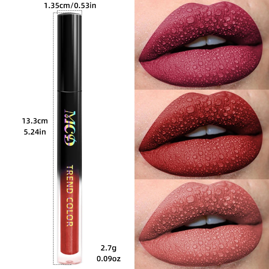 19-Color Matte Velvet Lip Gloss Collection