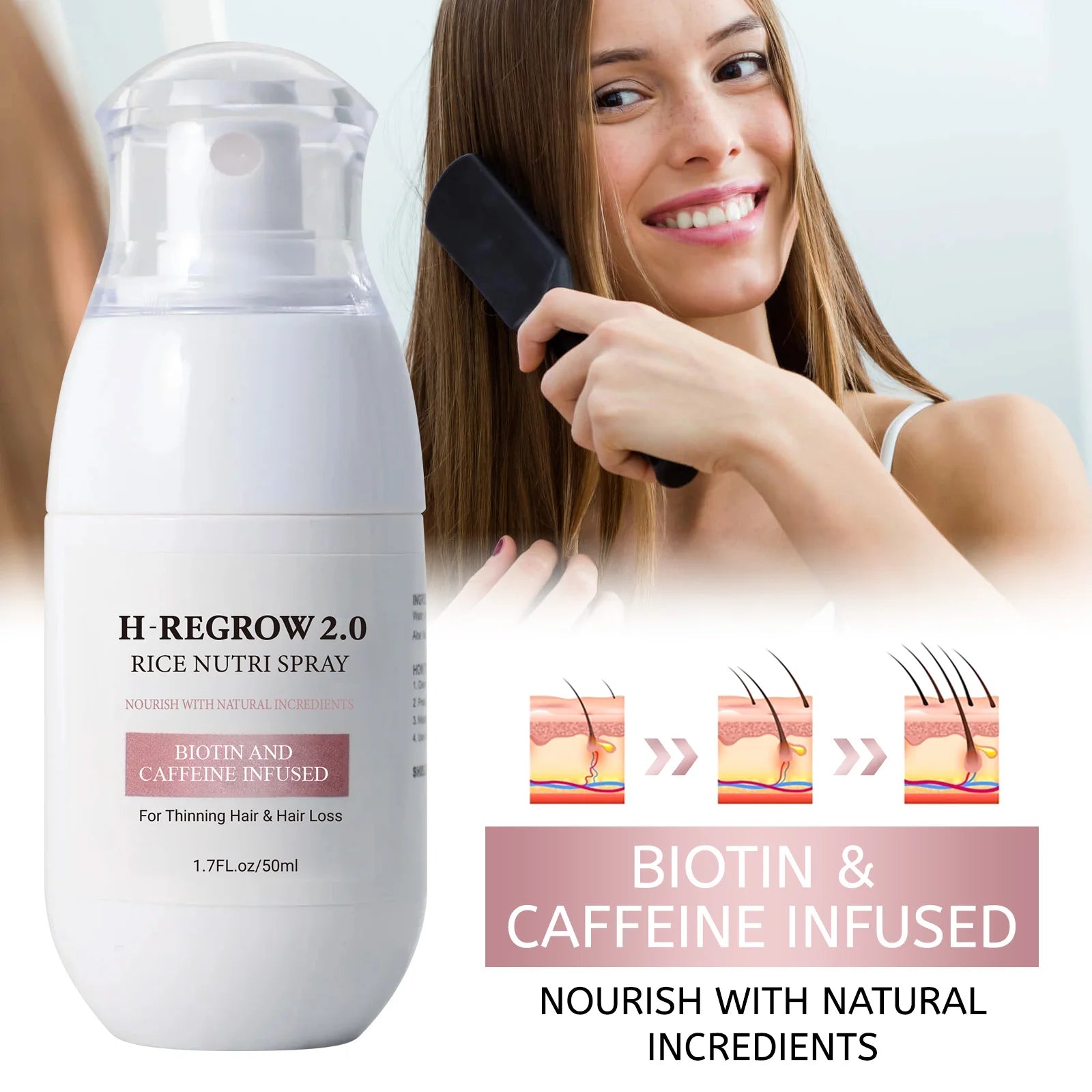 Rice Water Hair Spray Strengthens Roots