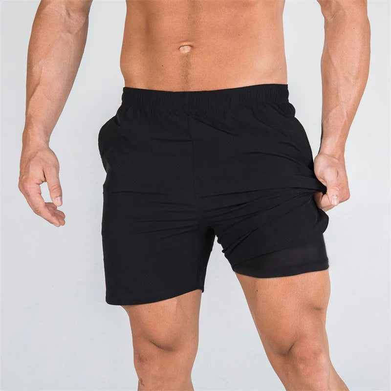 Double-Layer Gym Shorts