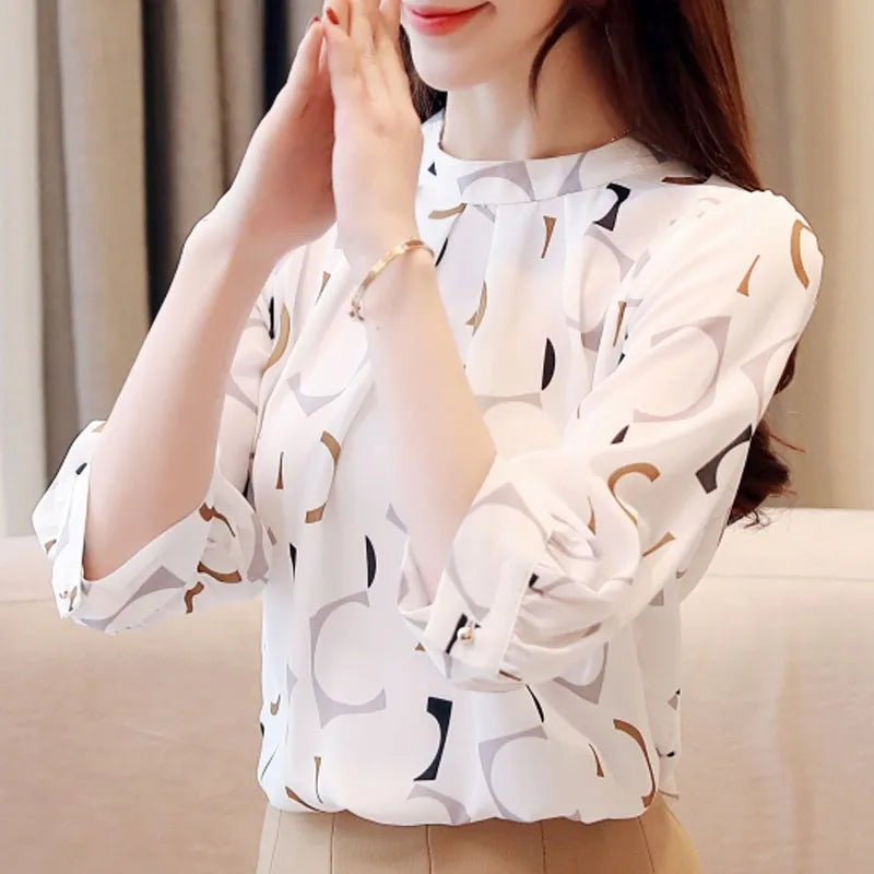 Elegant Summer Chiffon Blouse