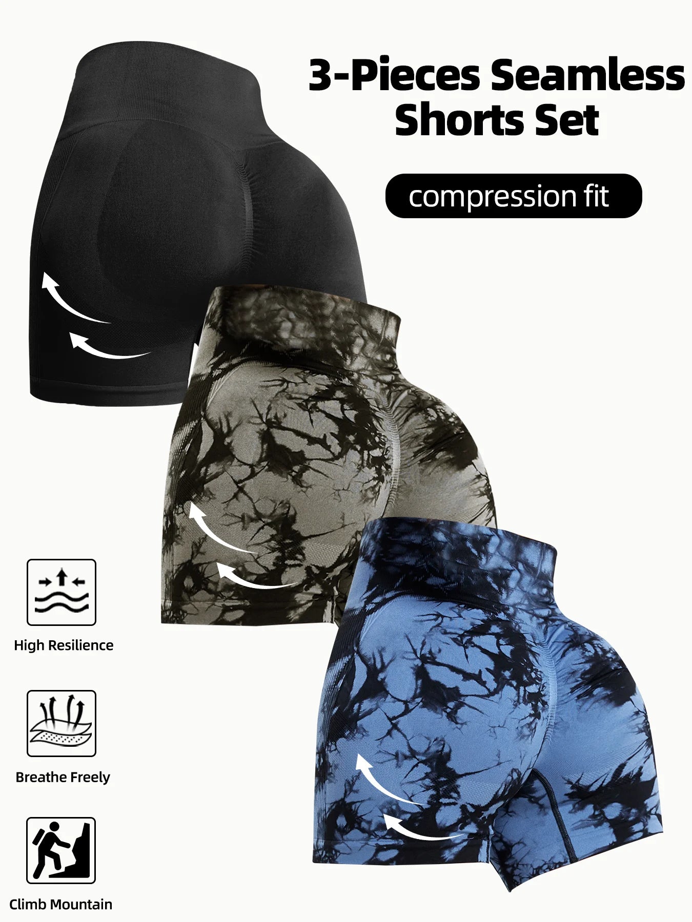 Seamless High-Waist Cycling Shorts