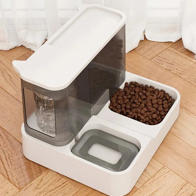 Automatic Cat Food and Water Dispenser for Convenient Feeding