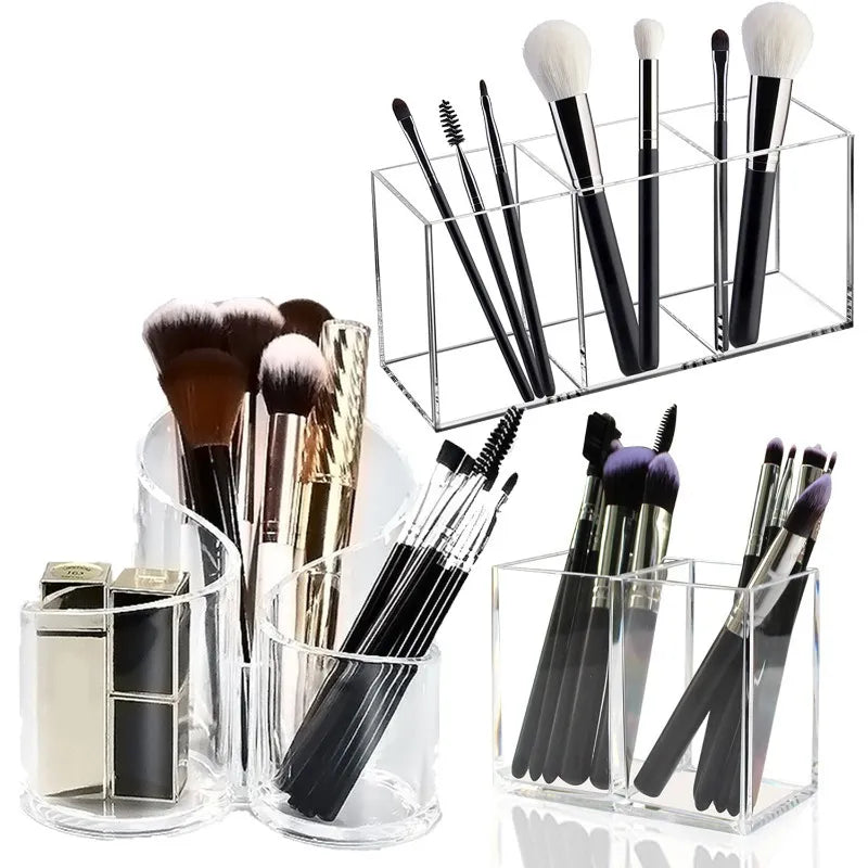 Transparent Acrylic Makeup Brush Storage Desk