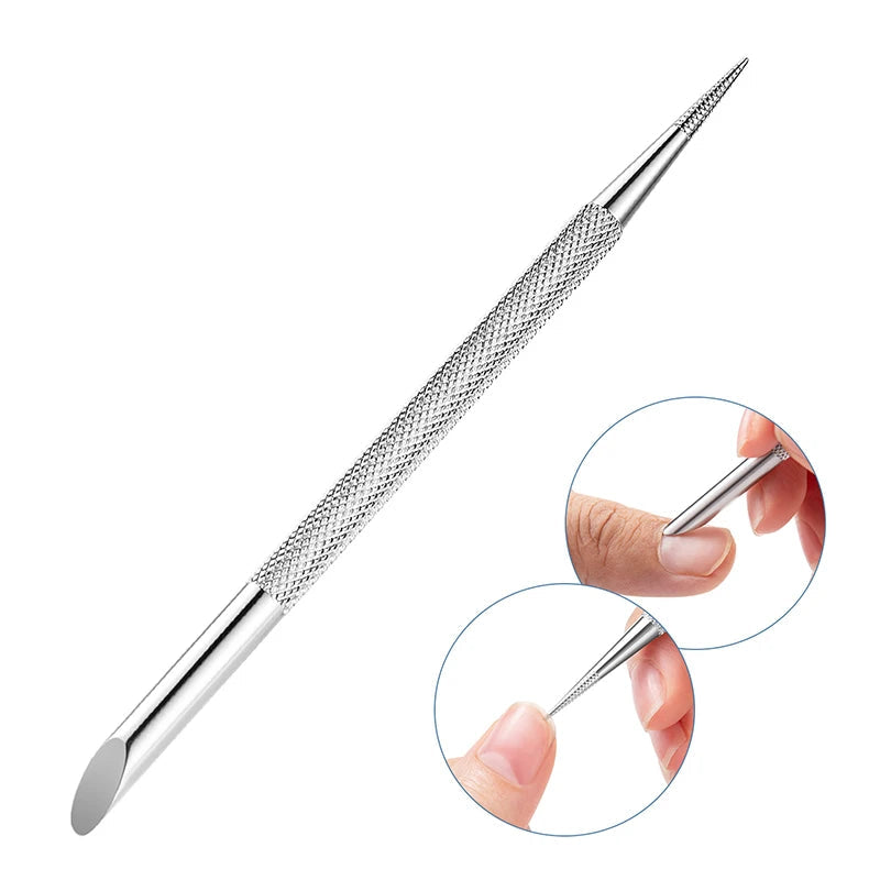 Double-Ended Stainless Steel Cuticle Pusher and Remover