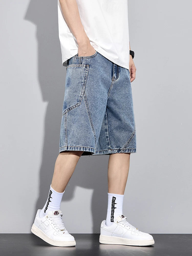 Big Size Denim Cargo Shorts