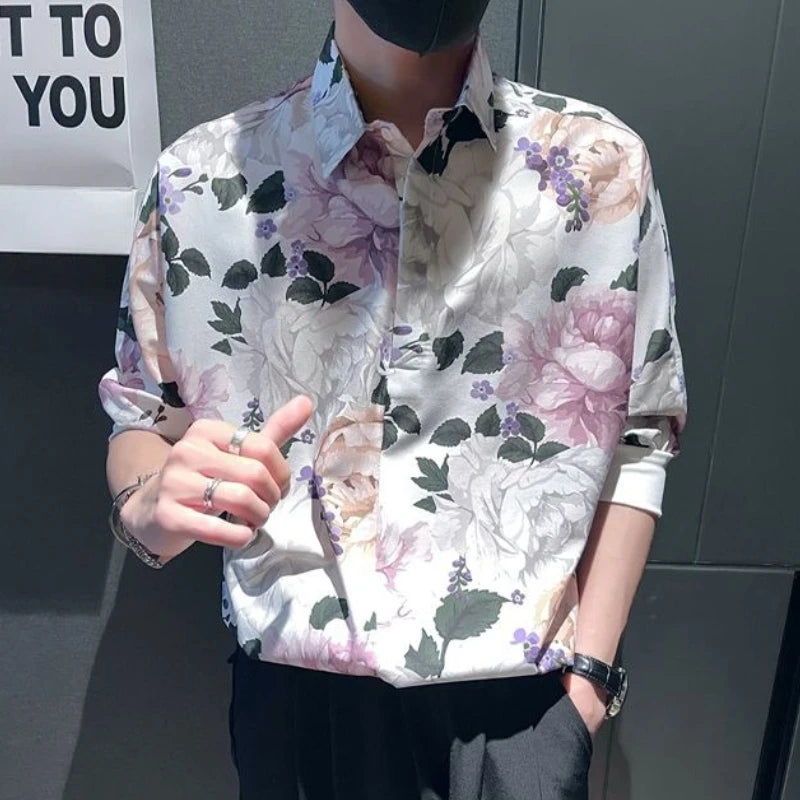 Ice Silk Floral Shirt