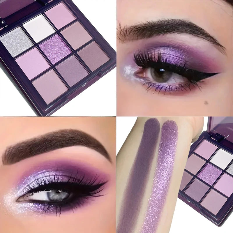 9-Color Purple Eyeshadow Palette