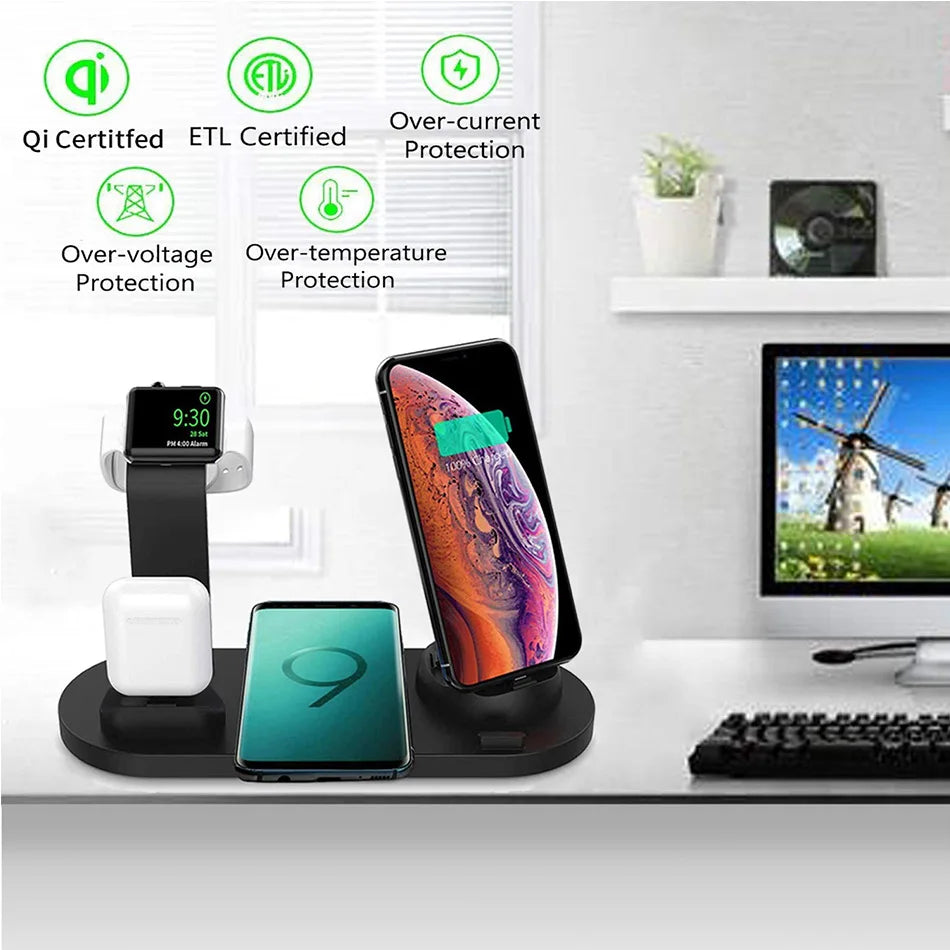 30W 7-in-1 Wireless Charger Stand