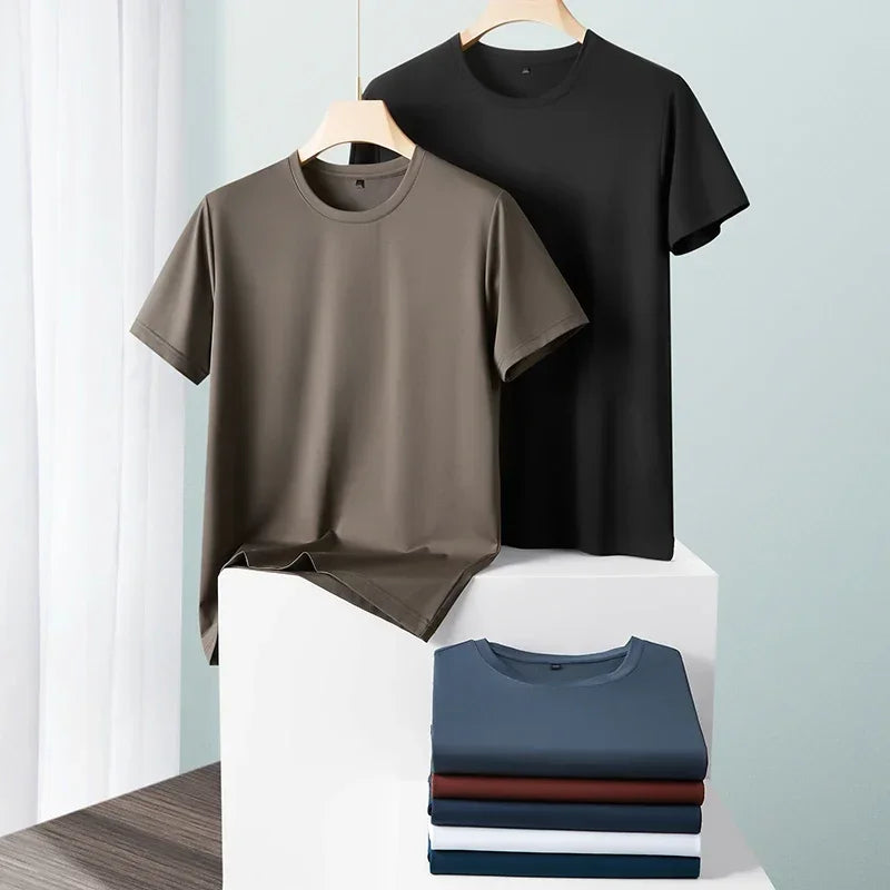 Summer Silk Crew Neck T-shirt