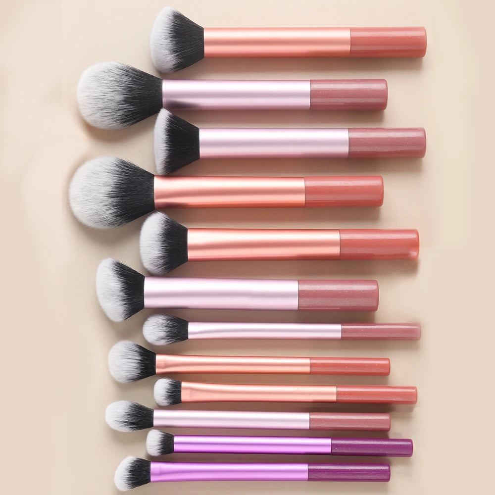 12-Piece Soft Synthetic Makeup Brush Set