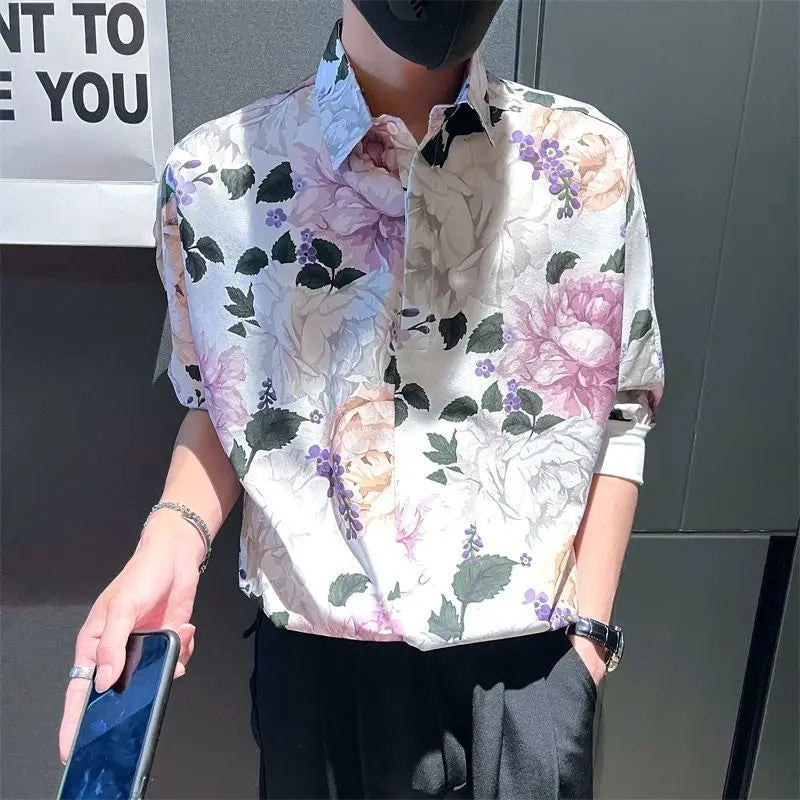 Ice Silk Floral Shirt