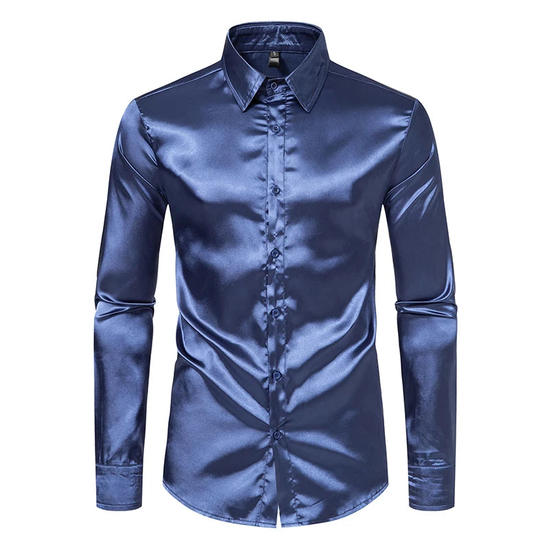 Satin Tuxedo Dress Shirt