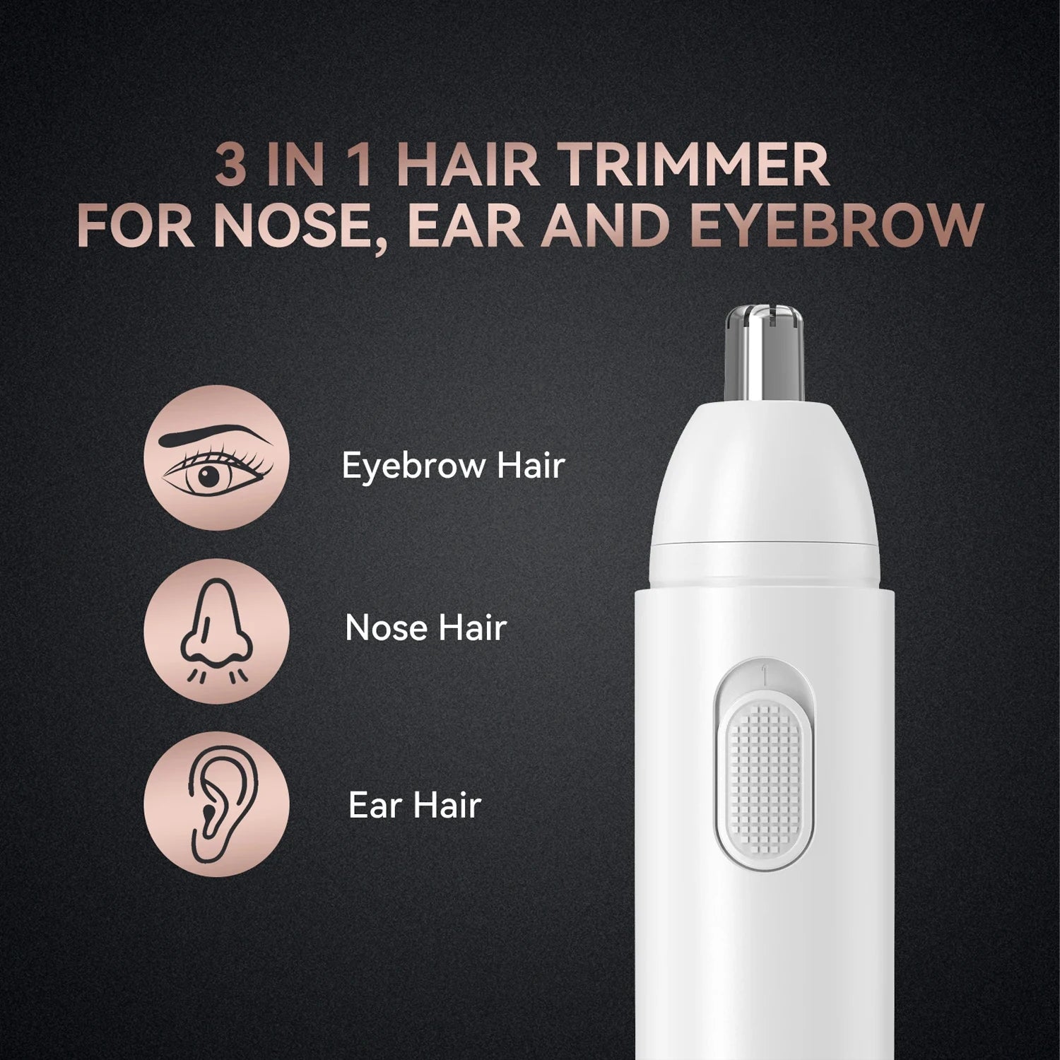 Battery-Powered Men’s Nose Hair Trimmer