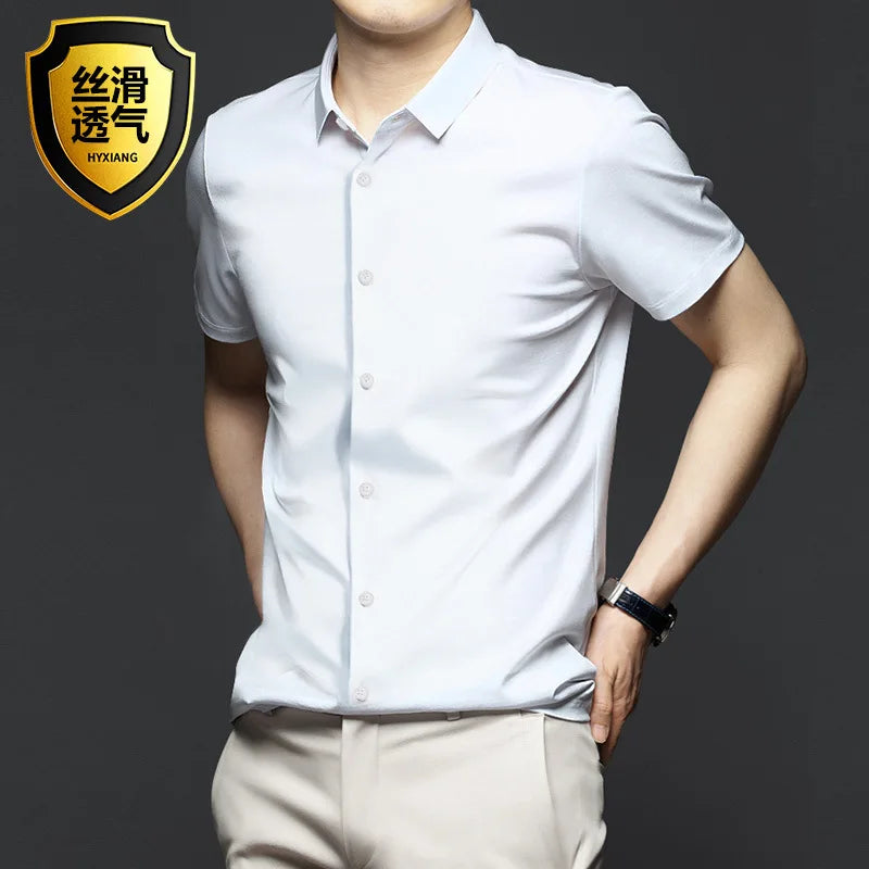 Wrinkle-Proof Business Casual Long-Sleeved Shirt