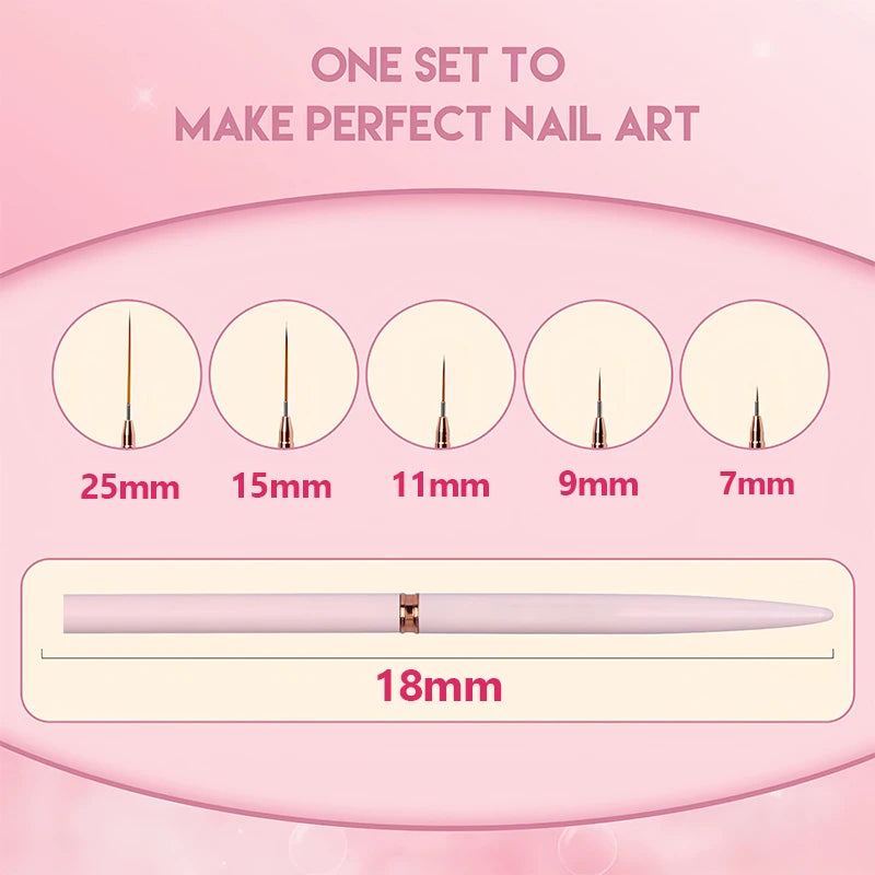 Nail Art Liner Brushes Set