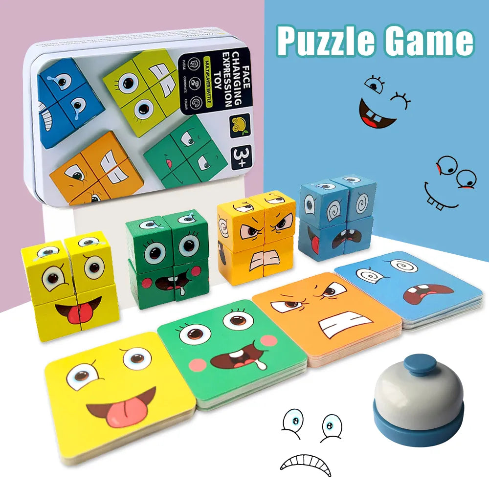 Expression Puzzle Building Blocks