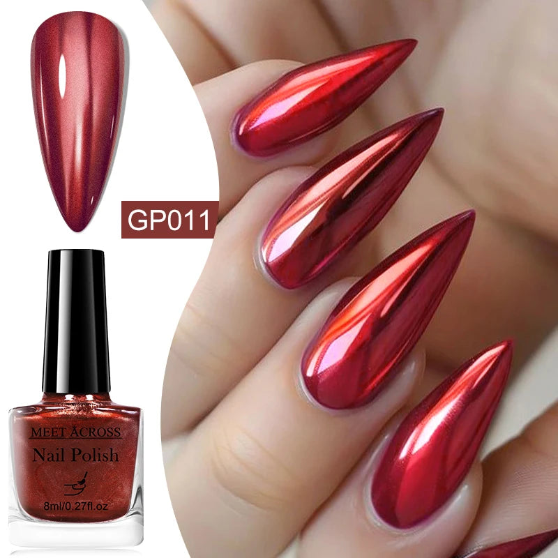 Metallic Mirror-Effect Fast-Dry Nail Polish