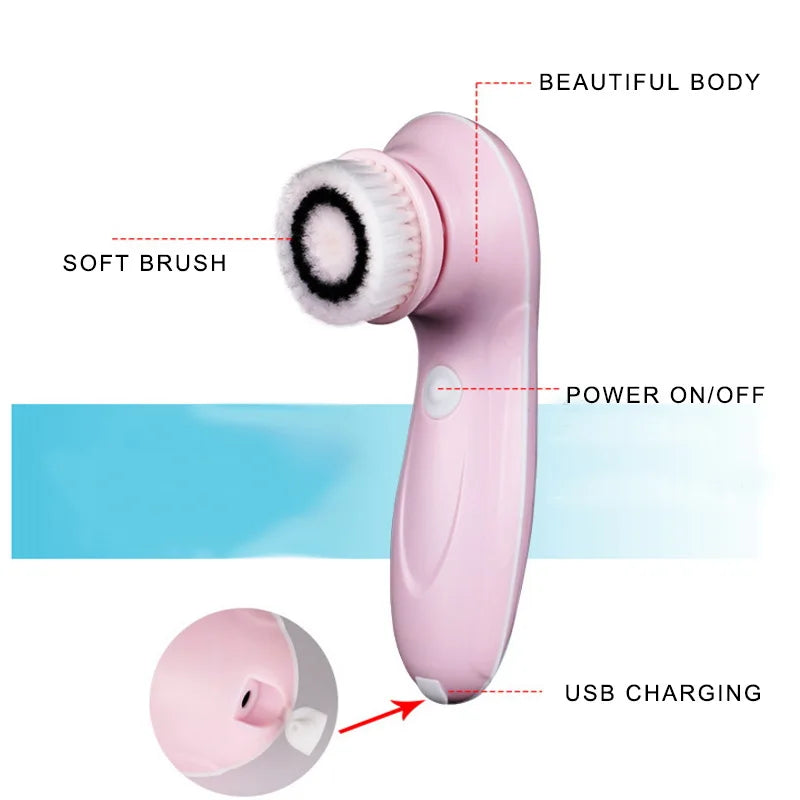 3-in-1 Electric Facial Cleansing Brush