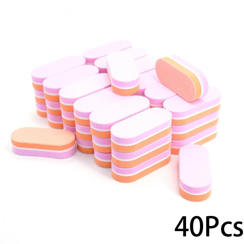 Mini Double-Color Nail Buffer Sponge Blocks