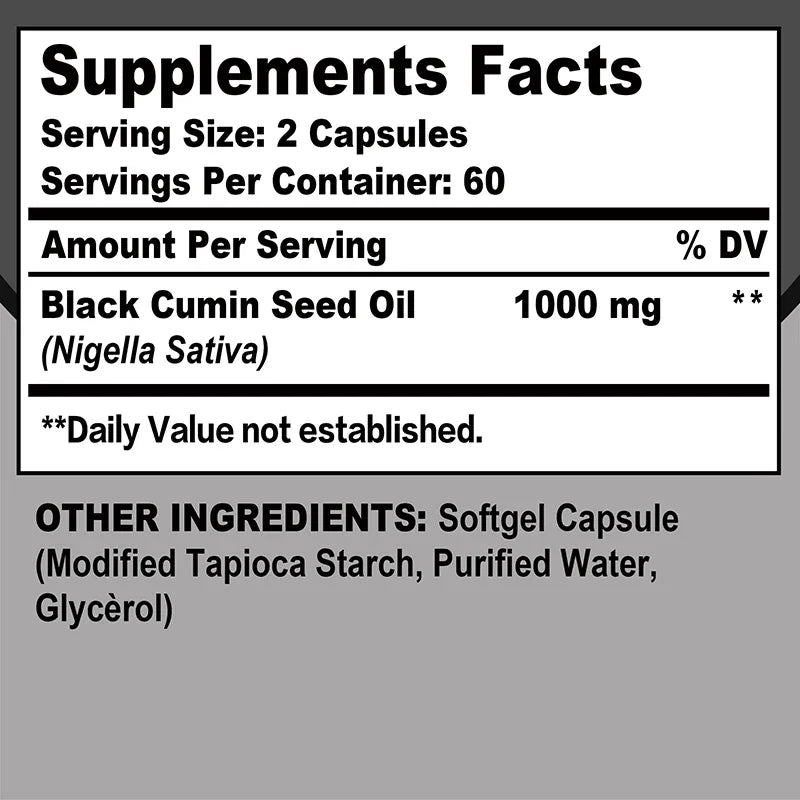 Premium Black Seed Oil Supplement