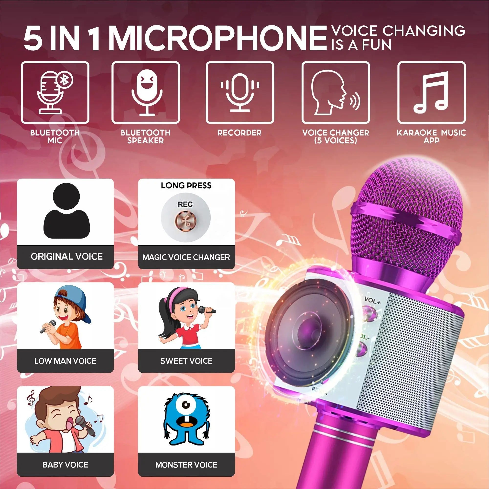 Rechargeable Karaoke Bluetooth Speaker