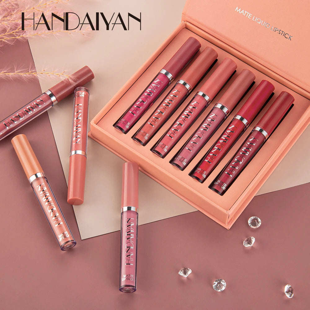 6-Piece Long-Lasting Matte Liquid Lipstick Set