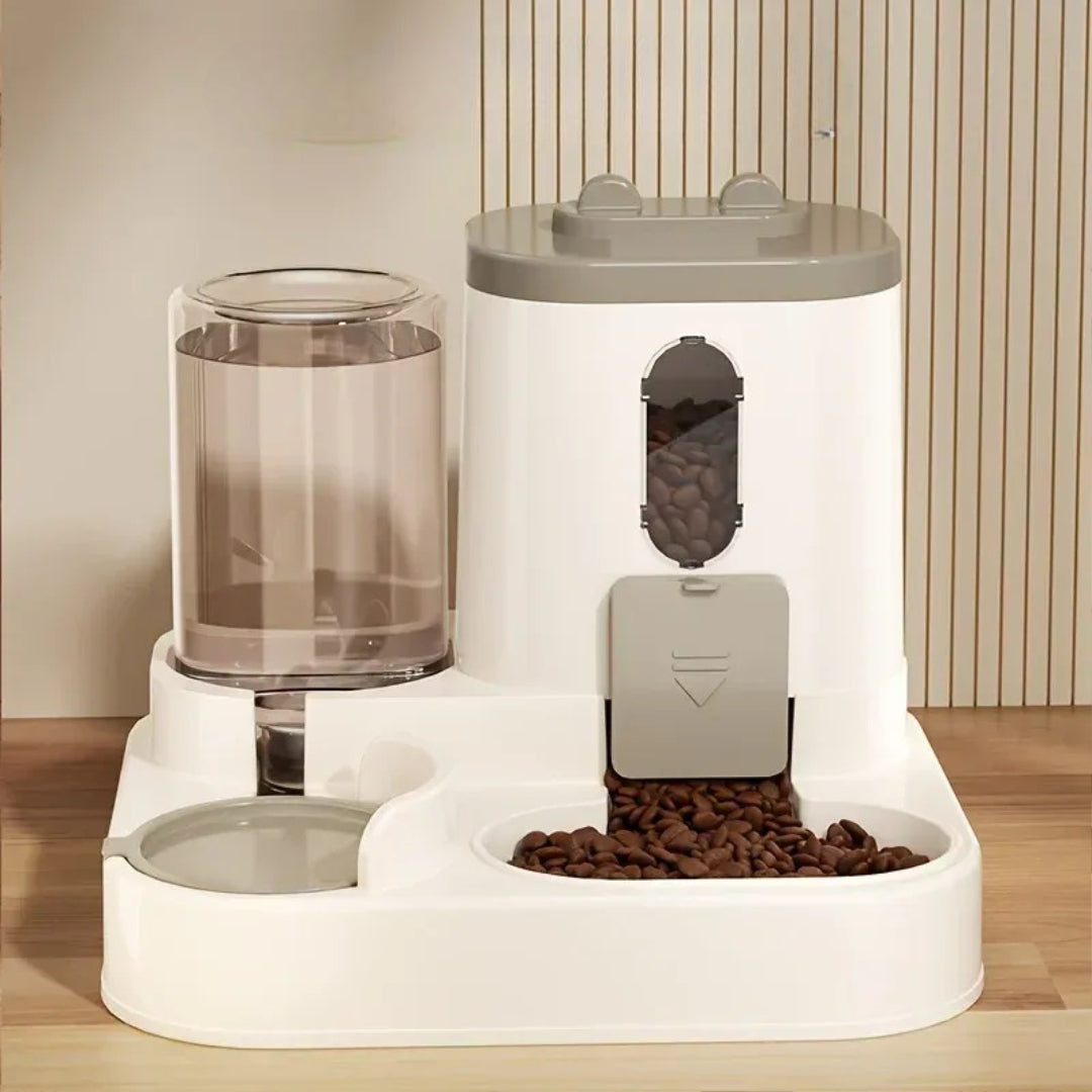 2-in-1 Automatic Cat Food and Water Dispenser